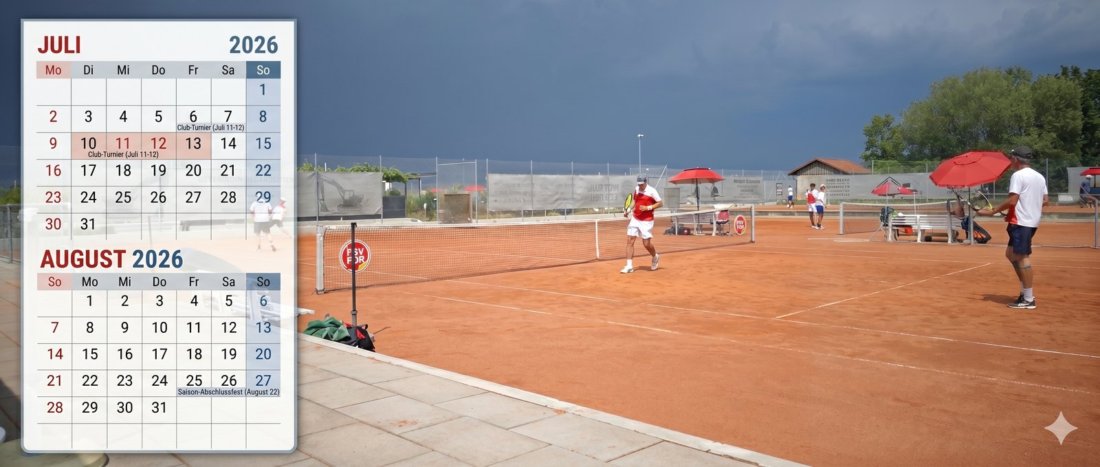 Vereinskalender des TSV Rohr – Punktspiele und Termine auf der Tennisanlage